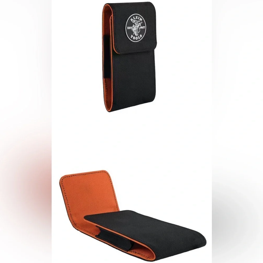 Men's Orange Phone Wallet Belt Clip - Secure Carry